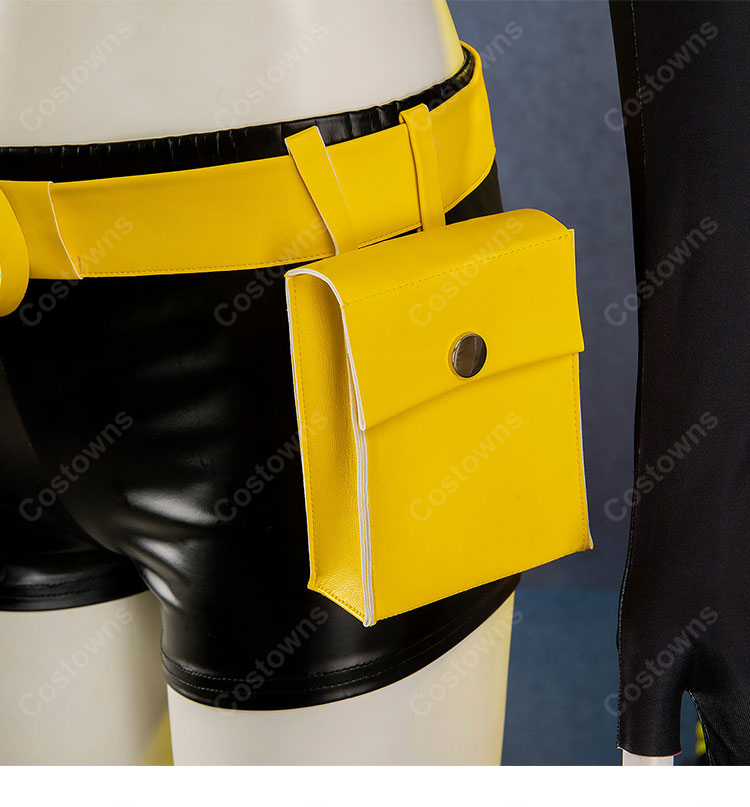 X-MEN ジュビリー コスプレ衣装 イエローコート付き ピンク×ブラック 衣装セット イベント・撮影用-13