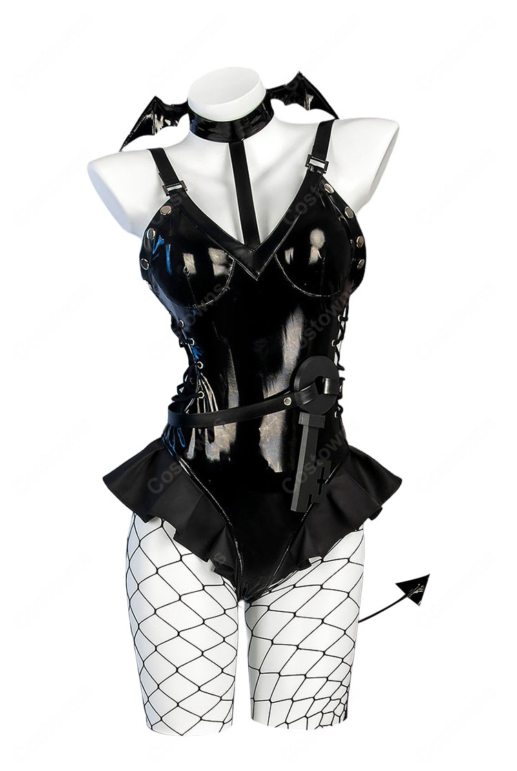GUILTY GEAR -STRIVE- A.B.A(アバ)二次創作 コスプレ衣装 ブラックボディスーツ&網タイツセット-2