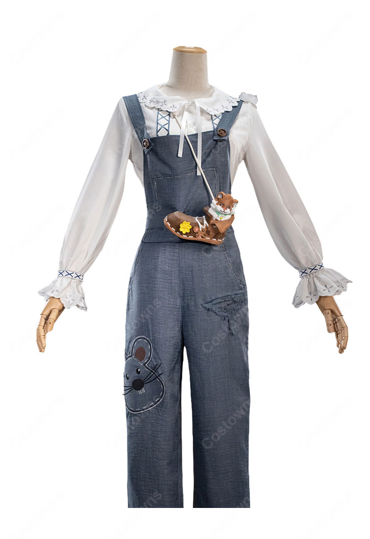 IdentityV 第五人格 「神童」カイ コスプレ衣装 ブルーグレーサロペット 花冠・小物付き 撮影イベント向け-2