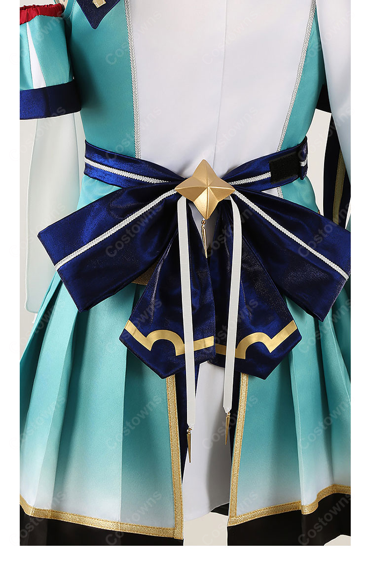 ウマ娘 プリティーダービー エピファネイア 勝負服 コスプレ衣装 ターコイズ×ネイビー 衣装セット-11