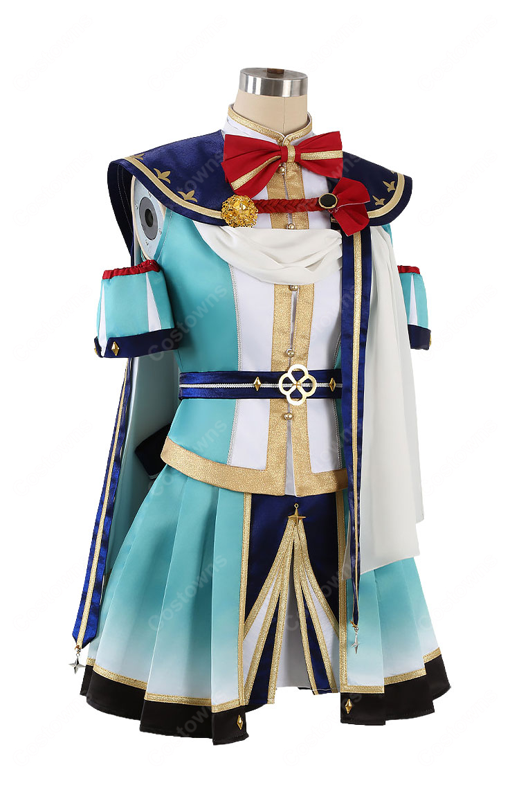ウマ娘 プリティーダービー エピファネイア 勝負服 コスプレ衣装 ターコイズ×ネイビー 衣装セット-3