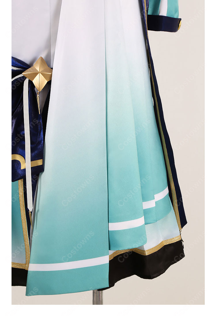 ウマ娘 プリティーダービー エピファネイア 勝負服 コスプレ衣装 ターコイズ×ネイビー 衣装セット-10