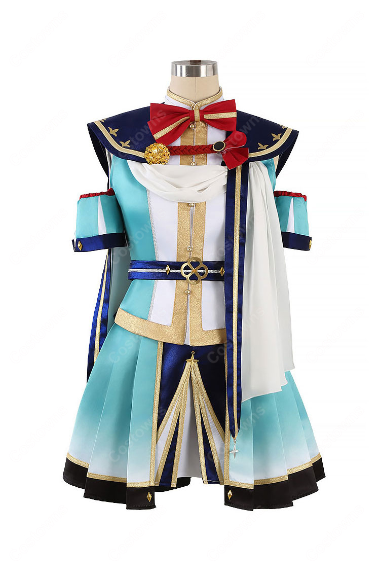 ウマ娘 プリティーダービー エピファネイア 勝負服 コスプレ衣装 ターコイズ×ネイビー 衣装セット-2