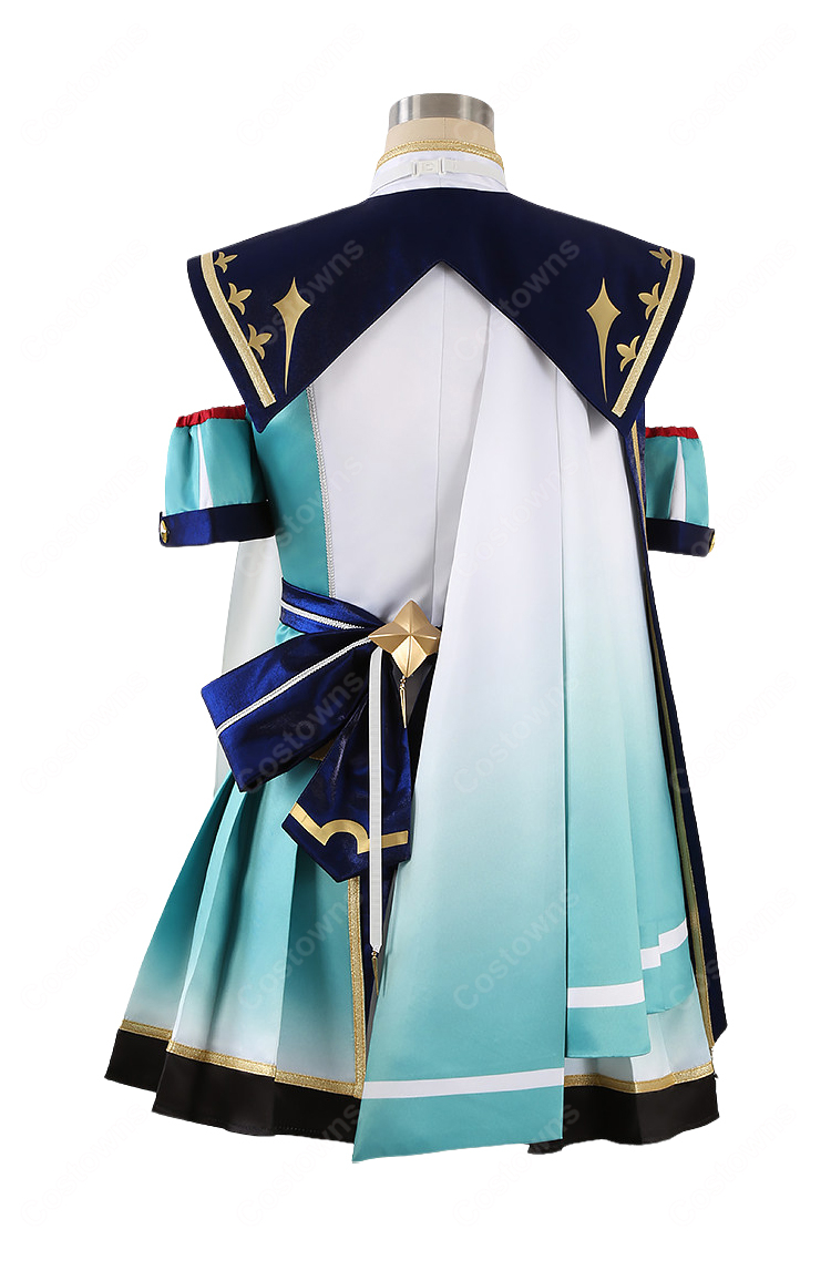 ウマ娘 プリティーダービー エピファネイア 勝負服 コスプレ衣装 ターコイズ×ネイビー 衣装セット-5