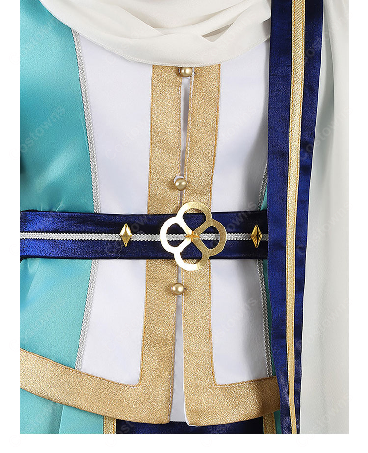 ウマ娘 プリティーダービー エピファネイア 勝負服 コスプレ衣装 ターコイズ×ネイビー 衣装セット-7