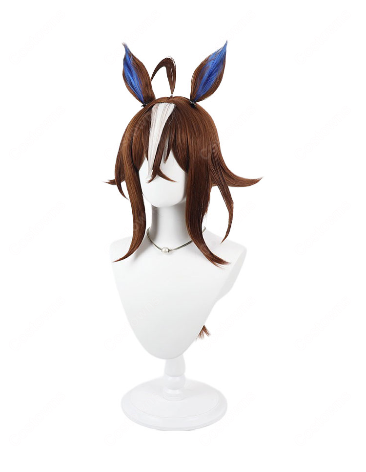 ウマ娘 プリティーダービー エピファネイア 勝負服 コスプレウィッグ 耳・尻尾・ウィッグネット付き イベント撮影向け-3
