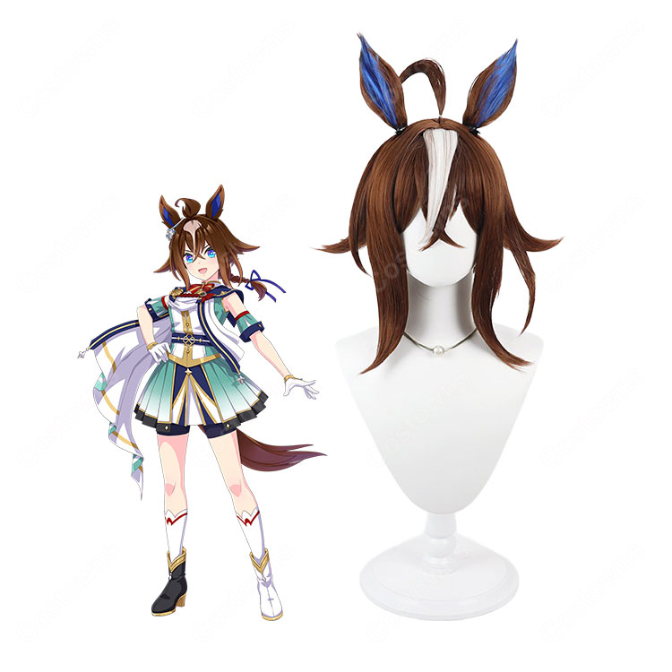 ウマ娘 プリティーダービー エピファネイア 勝負服 コスプレウィッグ 耳・尻尾・ウィッグネット付き イベント撮影向け-1
