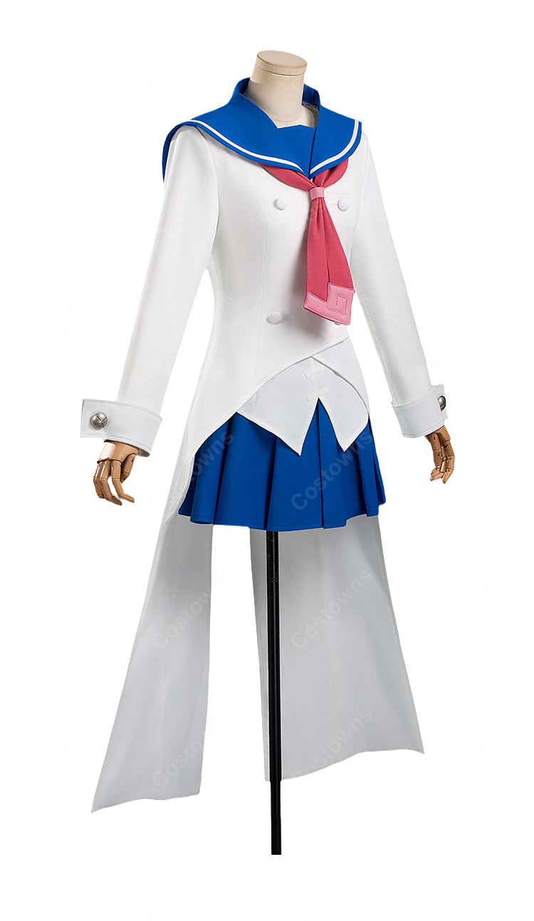ソウルイーター マカ=アルバーン スパルトイ制服 コスプレ衣装 セーラー服風ロングコートセット XS~XL-4