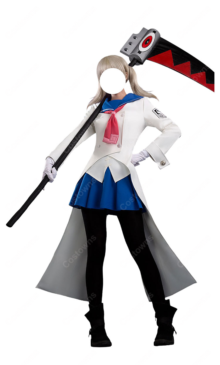ソウルイーター マカ=アルバーン スパルトイ制服 コスプレ衣装 セーラー服風ロングコートセット XS~XL-2