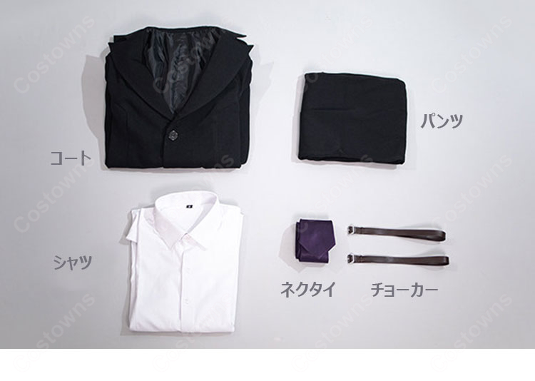 Dr.STONE Dr.ゼノ 石化前 NASA科学者時代 コスプレ衣装 ブラックロングコートセット S~XXL-6