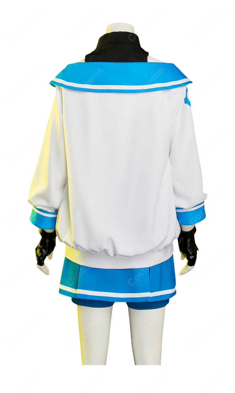 GUILTY GEAR -STRIVE- エイプリル コスプレ衣装 セーラー風トップス＆ブルースカート 帽子・手袋付き-4