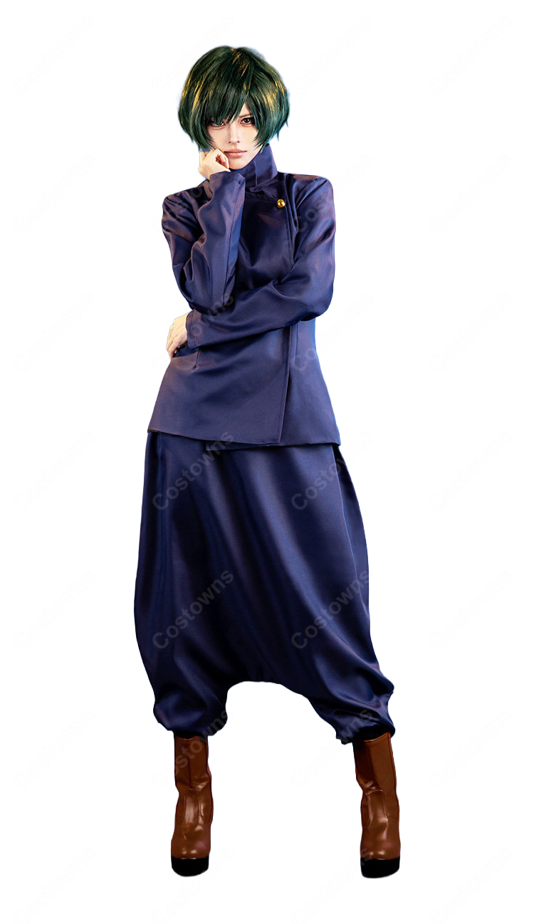 呪術廻戦 禪院真依 京都校制服 コスプレ衣装 ハイネックトップス&ワイドパンツセット-6