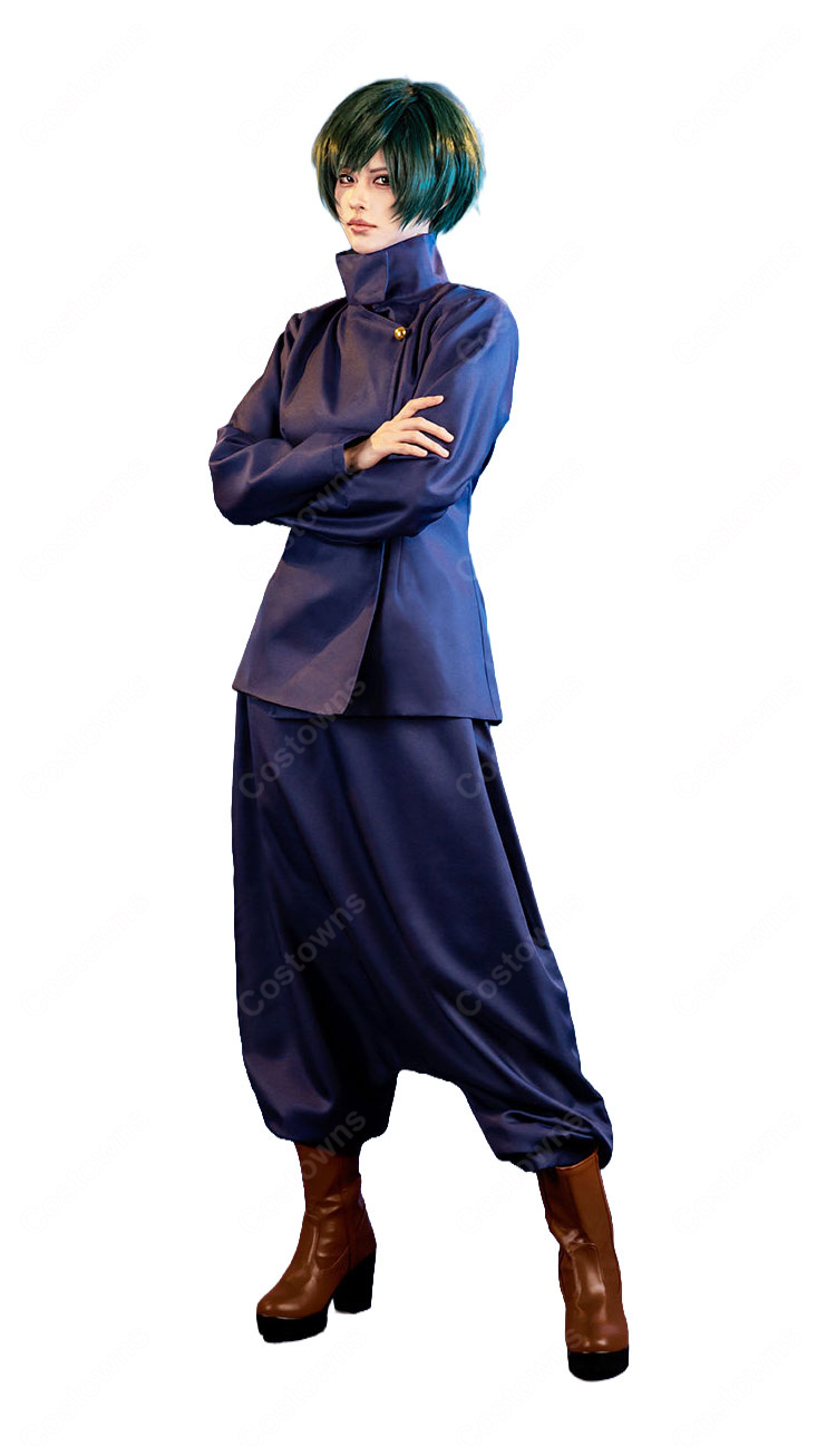 呪術廻戦 禪院真依 京都校制服 コスプレ衣装 ハイネックトップス&ワイドパンツセット-7