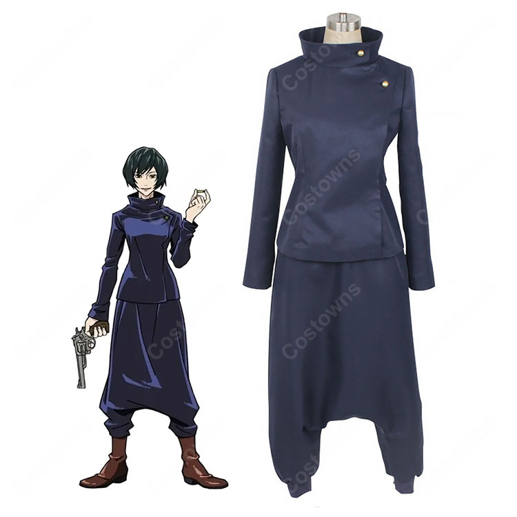 呪術廻戦 禪院真依 京都校制服 コスプレ衣装 ハイネックトップス&ワイドパンツセット-1