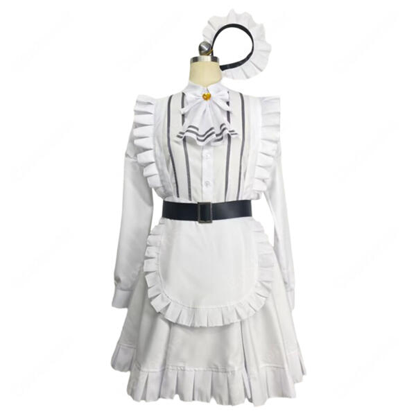 一番くじ 勝利の女神：NIKKE CHAPTER7 スノーホワイト 白メイド コスプレ衣装 7点セット オーダメイド可元の画像