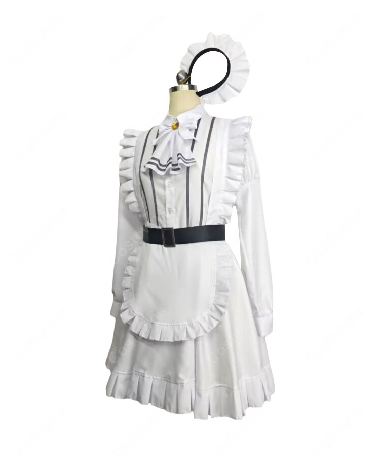 一番くじ 勝利の女神:NIKKE CHAPTER7 スノーホワイト 白メイド コスプレ衣装 7点セット-3