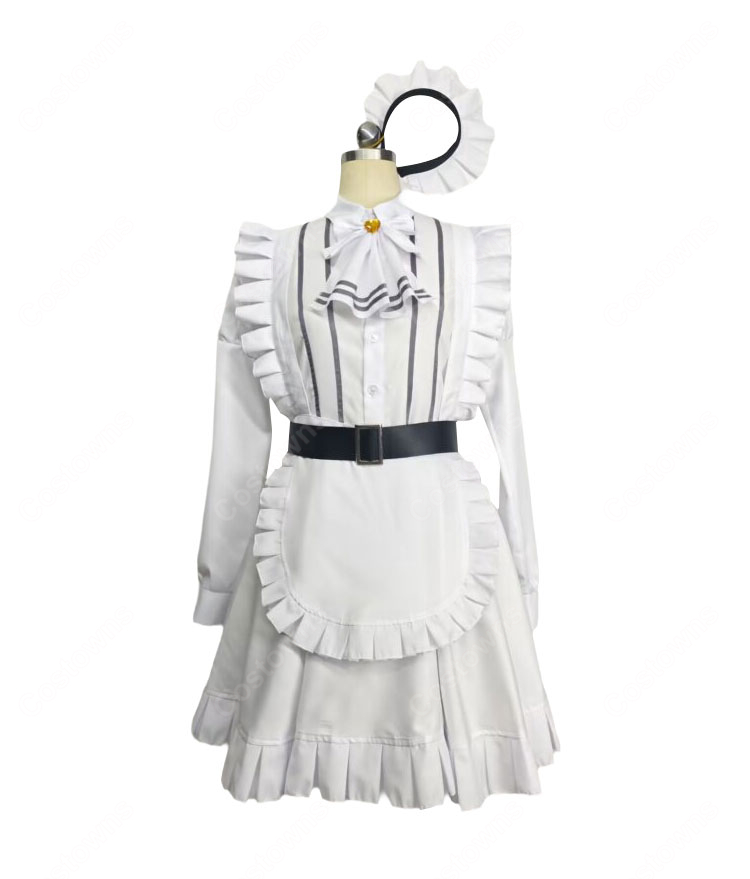 一番くじ 勝利の女神:NIKKE CHAPTER7 スノーホワイト 白メイド コスプレ衣装 7点セット-2