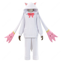 魔法少女まどか☆マギカ 鹿目まどか キュゥべえ着ぐるみパジャマVer. コスプレ衣装 上下セット 尻尾付き(202×202)