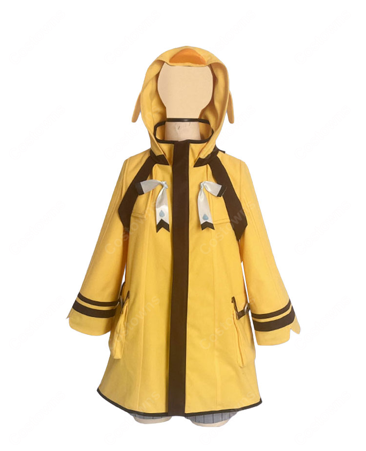 原神 星々の幻境 ぱらぱら天気雨 Weather Waddler ドール（女）Ver. コスプレ衣装 コート＆ショートパンツ-2
