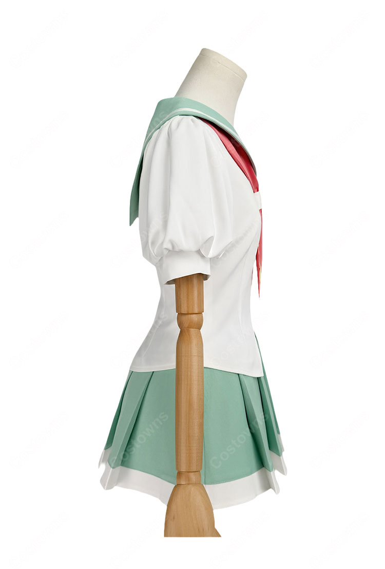 少女革命ウテナ 私立鳳学園女子制服 篠原若葉・薫梢 コスプレ衣装 セーラーカラー トップス・スカート・ネクタイセット-5