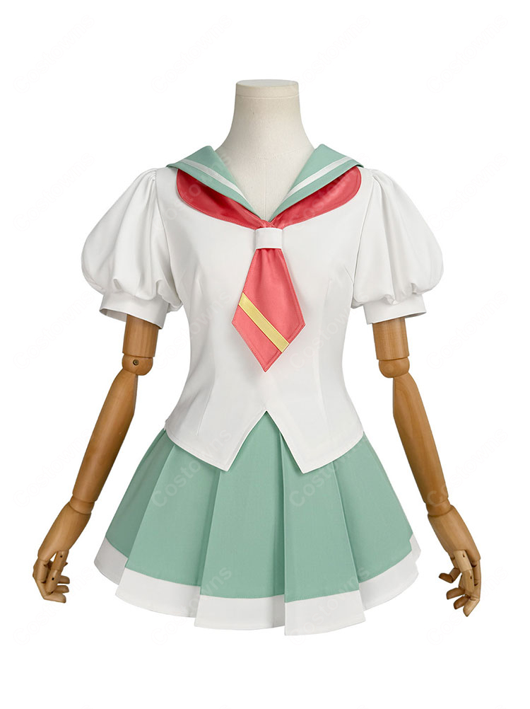 少女革命ウテナ 私立鳳学園女子制服 篠原若葉・薫梢 コスプレ衣装 セーラーカラー トップス・スカート・ネクタイセット-2