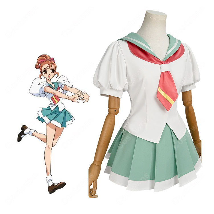 少女革命ウテナ 私立鳳学園女子制服 篠原若葉・薫梢 コスプレ衣装 セーラーカラー トップス・スカート・ネクタイセット-1