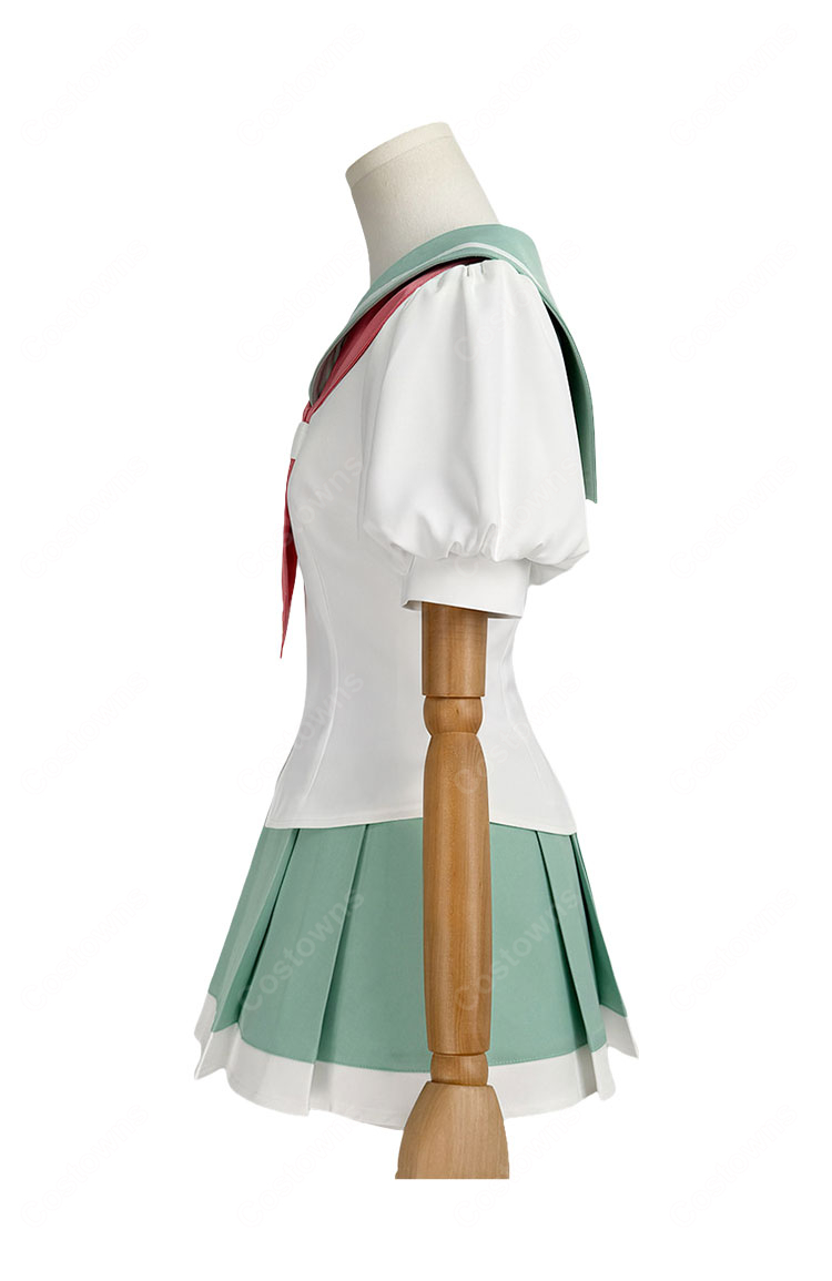 少女革命ウテナ 私立鳳学園女子制服 篠原若葉・薫梢 コスプレ衣装 セーラーカラー トップス・スカート・ネクタイセット-6