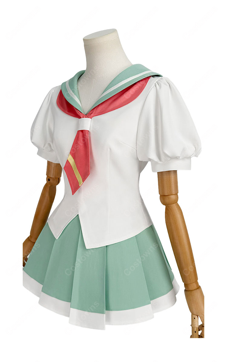 少女革命ウテナ 私立鳳学園女子制服 篠原若葉・薫梢 コスプレ衣装 セーラーカラー トップス・スカート・ネクタイセット-3