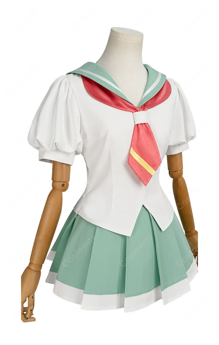 少女革命ウテナ 私立鳳学園女子制服 篠原若葉・薫梢 コスプレ衣装 セーラーカラー トップス・スカート・ネクタイセット-4