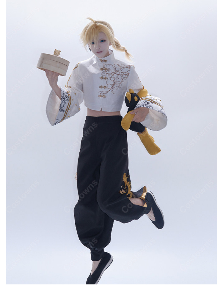 初音ミク ツリービレッジカフェ 鏡音レン チャイナ風コスプレ衣装 望月けい描き下ろし衣装モチーフ イベント・撮影向け-8