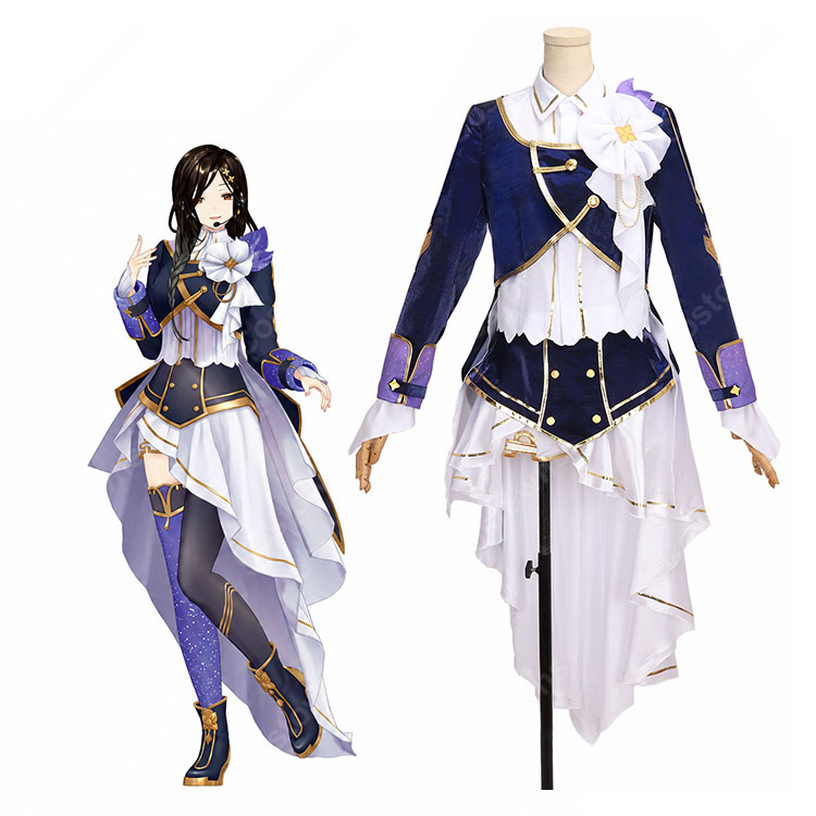 にじさんじ 白雪巴 共通衣装Ver. コスプレ衣装 FANTASIA ライブ衣装 7点セット-1