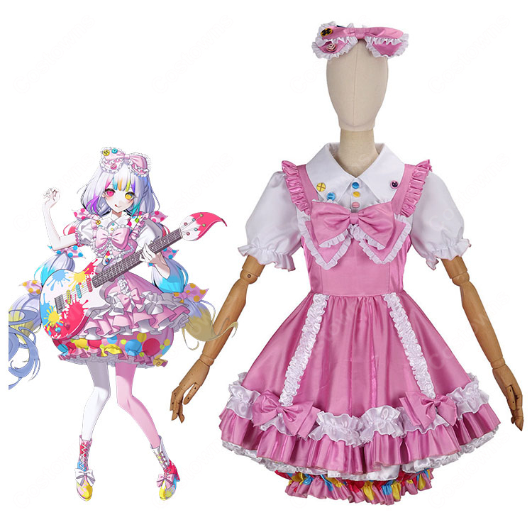 魔法少女ノ魔女裁判 × まねきねこ 城ケ崎ノア スイートロリータVer. コスプレ衣装 フリル&リボン-1