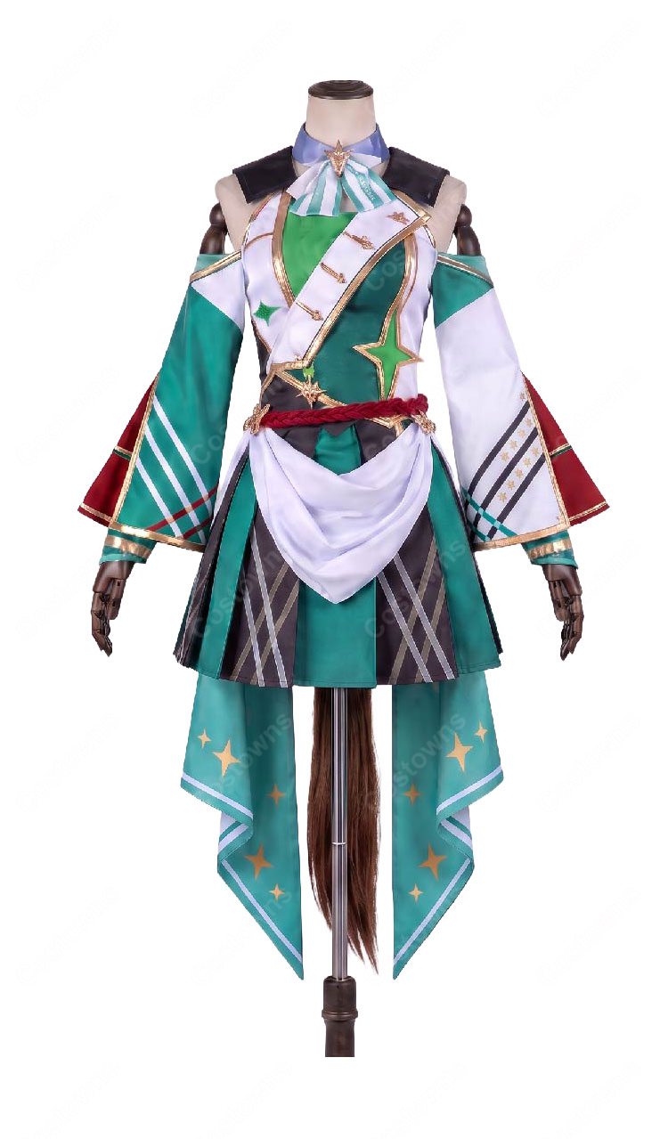 ウマ娘 プリティーダービー エフフォーリア 勝負服 コスプレ衣装 飾り物付き イベント・撮影・ステージ向け-2