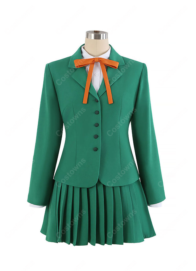 魔法騎士レイアース 鳳凰寺風 制服Ver. コスプレ衣装 グリーンジャケット・プリーツスカート4点セット-2