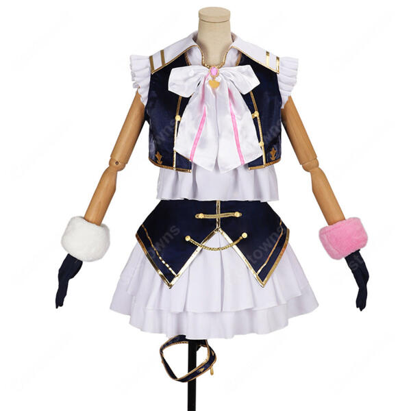 にじさんじ 家長むぎ 3D共通衣装Ver. コスプレ衣装 ネイビー×ホワイト ベスト＆フリルスカート 撮影・イベント向け オーダメイド可元の画像