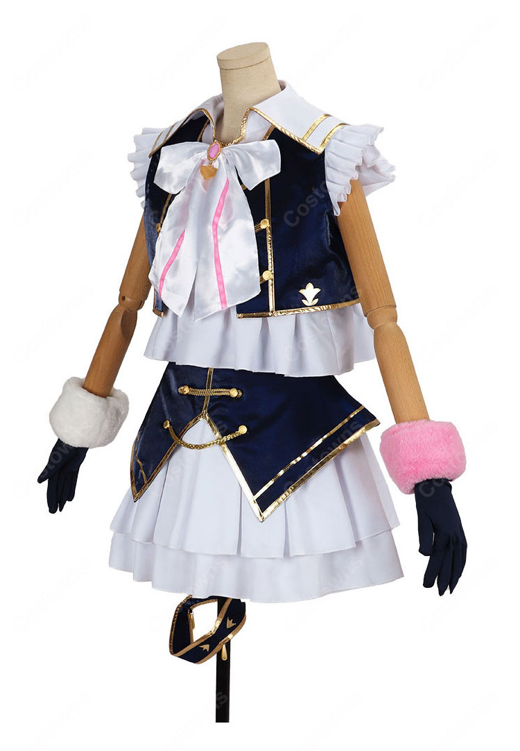 にじさんじ 家長むぎ 3D共通衣装Ver. コスプレ衣装 ネイビー×ホワイト ベスト&フリルスカート 撮影・イベント向け-4