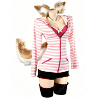 Fate/EXTRA CCC 玉藻の前 キャスター 春色の現代衣装 私服Ver. コスプレ衣装 ボーダーパーカーセット(202×202)