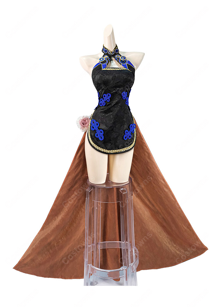 Fate/Grand Order 楊貴妃 第二再臨 コスプレ衣装 チャイナドレス風ワンピース アームカバー・花飾り・髪飾り付き-2