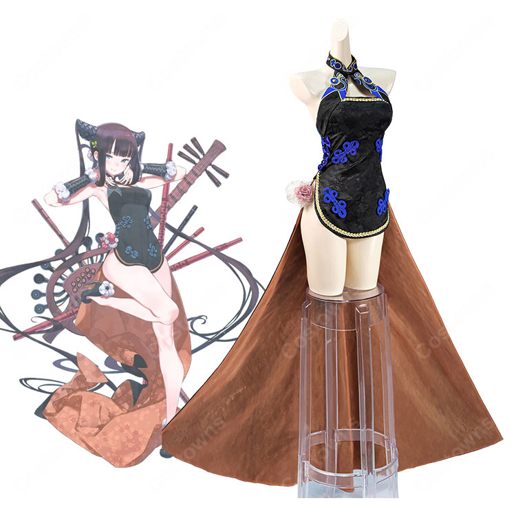Fate/Grand Order 楊貴妃 第二再臨 コスプレ衣装 チャイナドレス風ワンピース アームカバー・花飾り・髪飾り付き-1