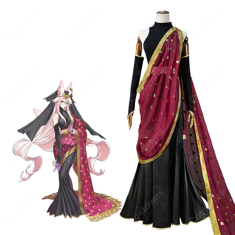 Fate/Grand Order タマモヴィッチ・コヤンスカヤ インド異聞帯 コスプレ衣装 サリー風セット-1