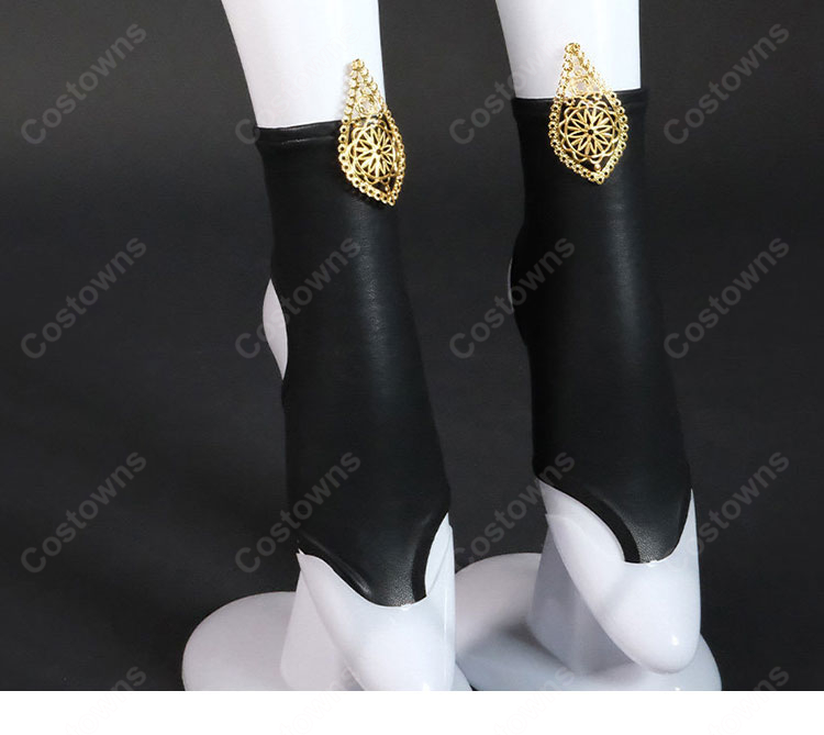 Fate/Grand Order ドゥルガー 霊基再臨第2段階 コスプレ衣装 赤×黒×金の装飾デザイン アクセサリー付き-12