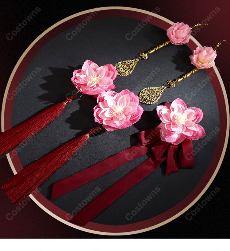 Fate/Grand Order ドゥルガー 霊基再臨第2段階 コスプレ衣装 赤×黒×金の装飾デザイン アクセサリー付き-6
