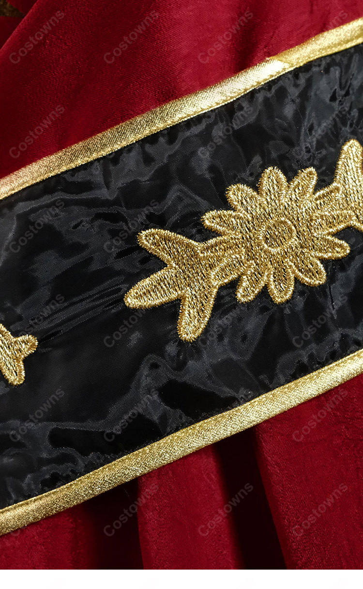Fate/Grand Order ドゥルガー 霊基再臨第2段階 コスプレ衣装 赤×黒×金の装飾デザイン アクセサリー付き-8