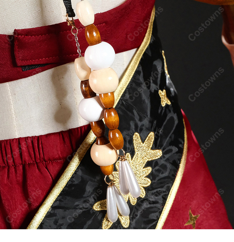 Fate/Grand Order ドゥルガー 霊基再臨第2段階 コスプレ衣装 赤×黒×金の装飾デザイン アクセサリー付き-9