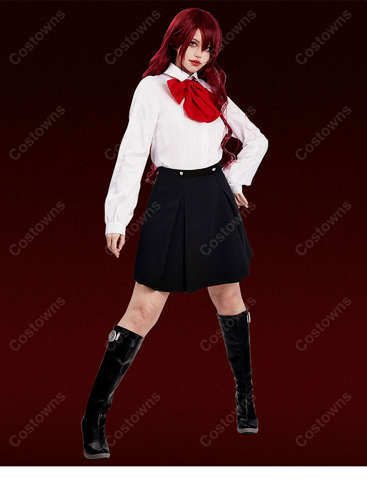 ペルソナ3 リロード 桐条美鶴 月光館学園制服Ver. コスプレ衣装 シャツ スカート リボンセット イベント撮影向け-6
