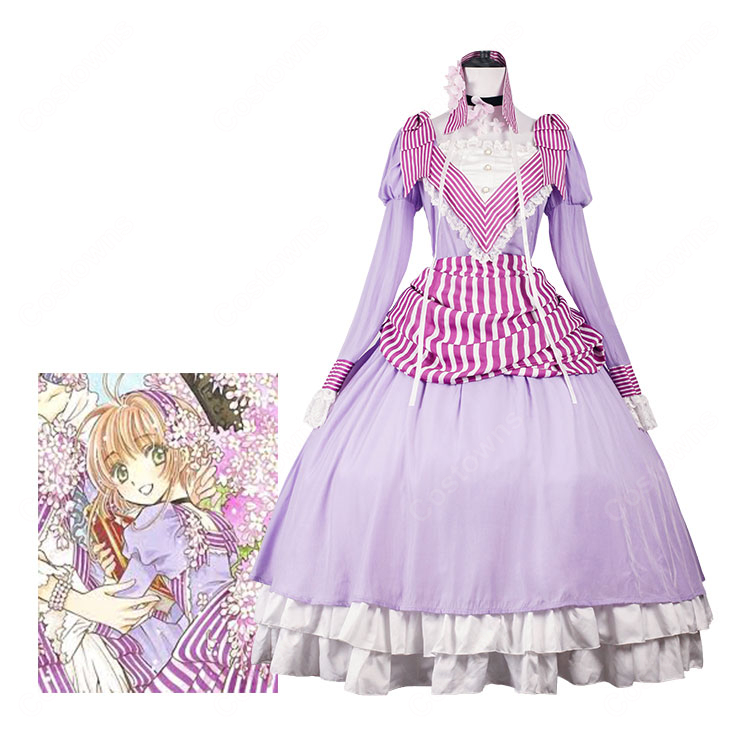 カードキャプターさくら 木之本桜 コスプレ衣装 ドレスセット 髪飾り&チョーカー付き イベント撮影対応-1