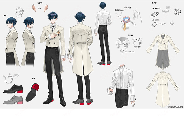 にじさんじ 山田龍一郎 コスプレ衣装 RhyZyGy 響野音楽大学制服 デフォルト衣装-2