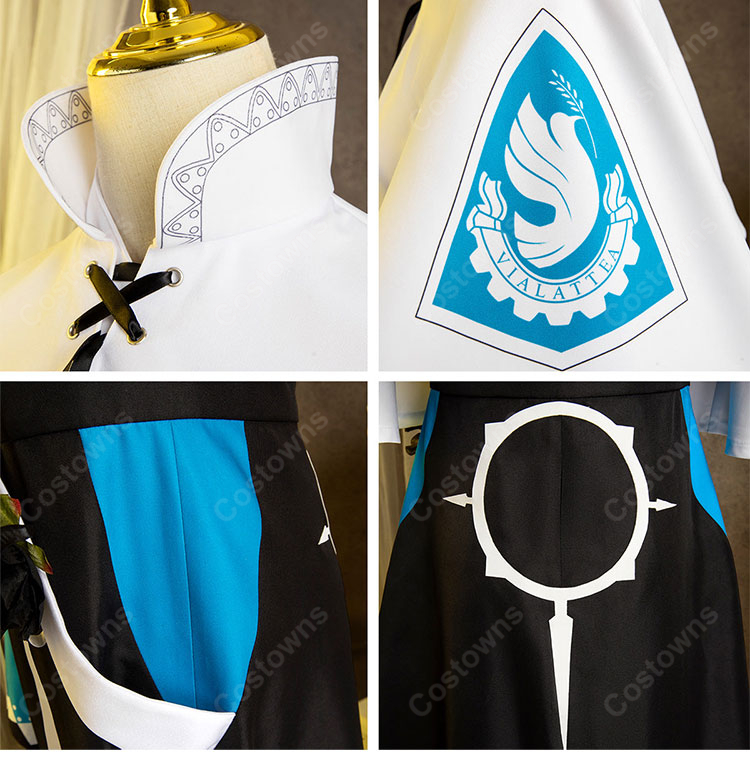 GUILTY GEAR -STRIVE- クイーン・ディズィー コスプレ衣装 ヴィアラティア公務衣装 花飾り付き-18