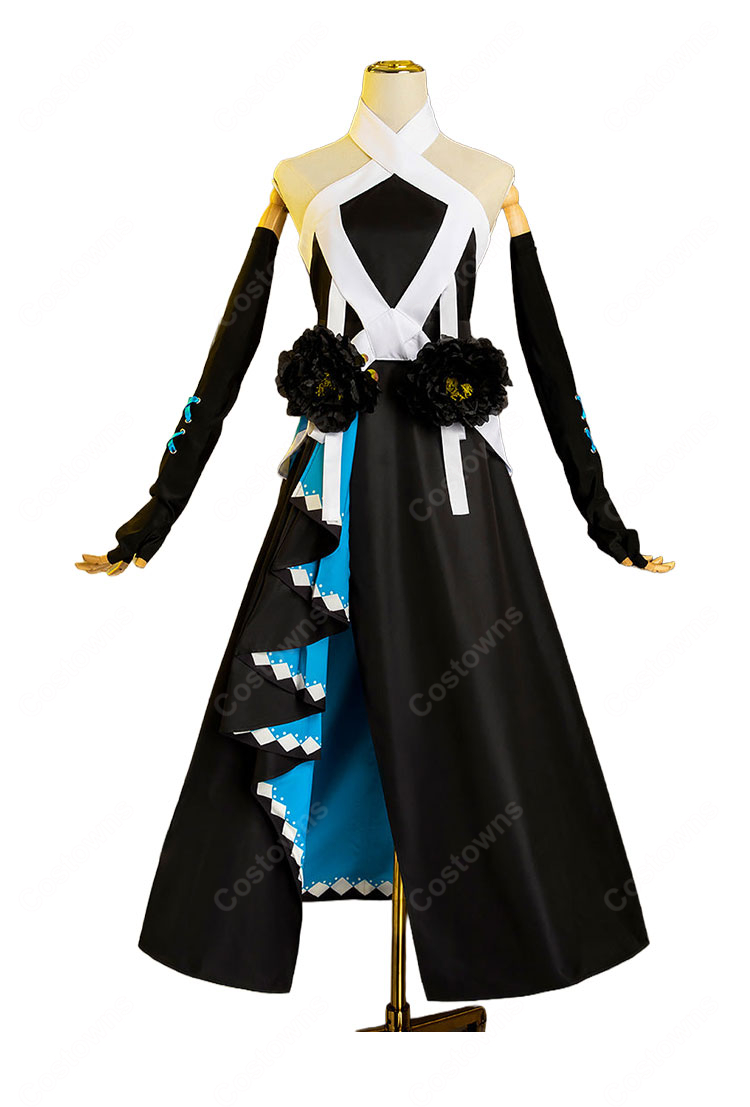 GUILTY GEAR -STRIVE- クイーン・ディズィー コスプレ衣装 ヴィアラティア公務衣装 花飾り付き-5