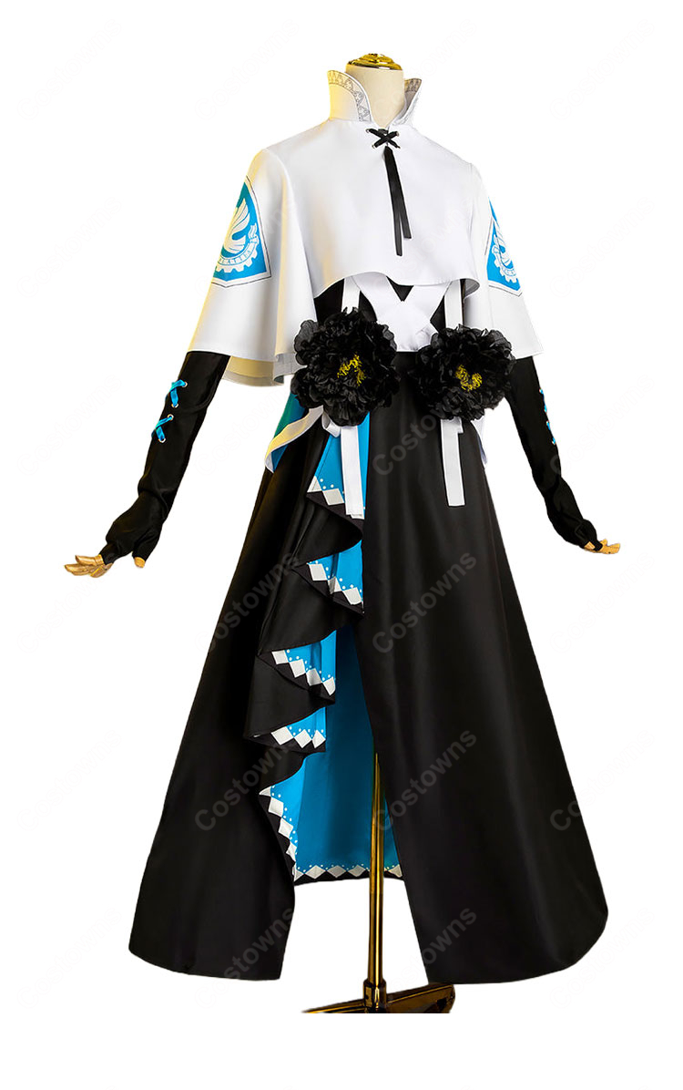 GUILTY GEAR -STRIVE- クイーン・ディズィー コスプレ衣装 ヴィアラティア公務衣装 花飾り付き-3